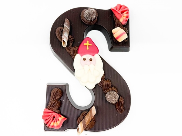 Gietchocoladeletter puur (230g.)
